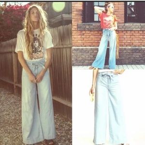 Free People Augusta Wide Leg Jean Pant Size 27 NWT